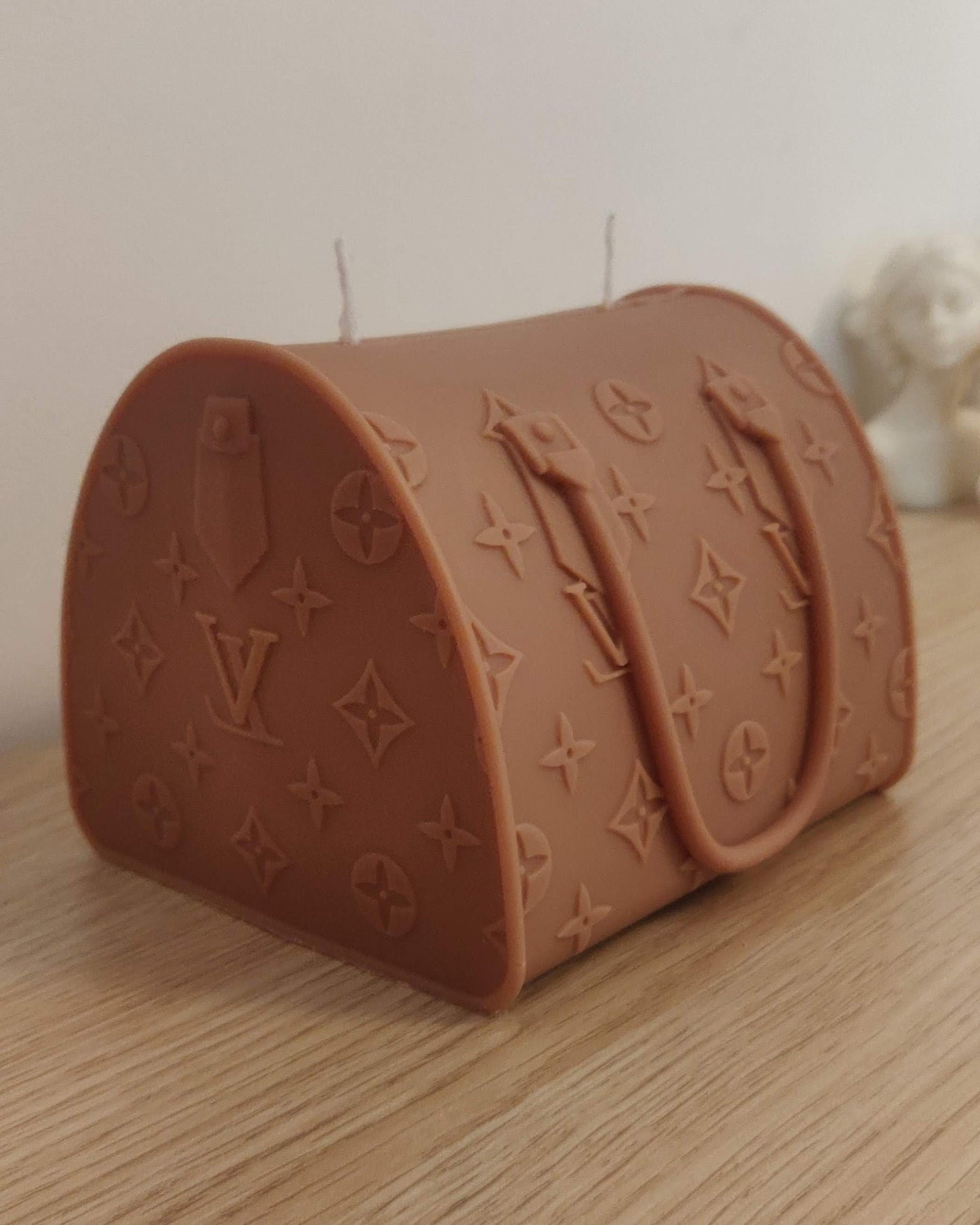 Grosse bougie sac à main inspiration LV